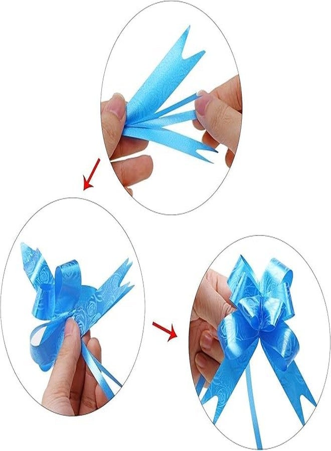 SEJASCOLLECTIONS | Pack of 100 Pcs | Large Size, Multicolor, Pull Bow ribbon, Bow Flower Ribbon for Gift Wrap & Wedding Decoration Gifts, Ribbon for Gift Wrapping,Gift Ribbons for Packing (100 Pcs Multicolor) - Image 3